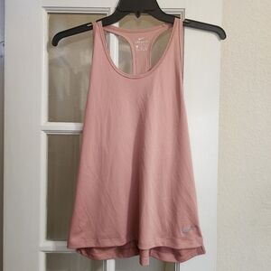 Nike Dri-FIT Racerback Tank Large Pink Loose Fit Training Top